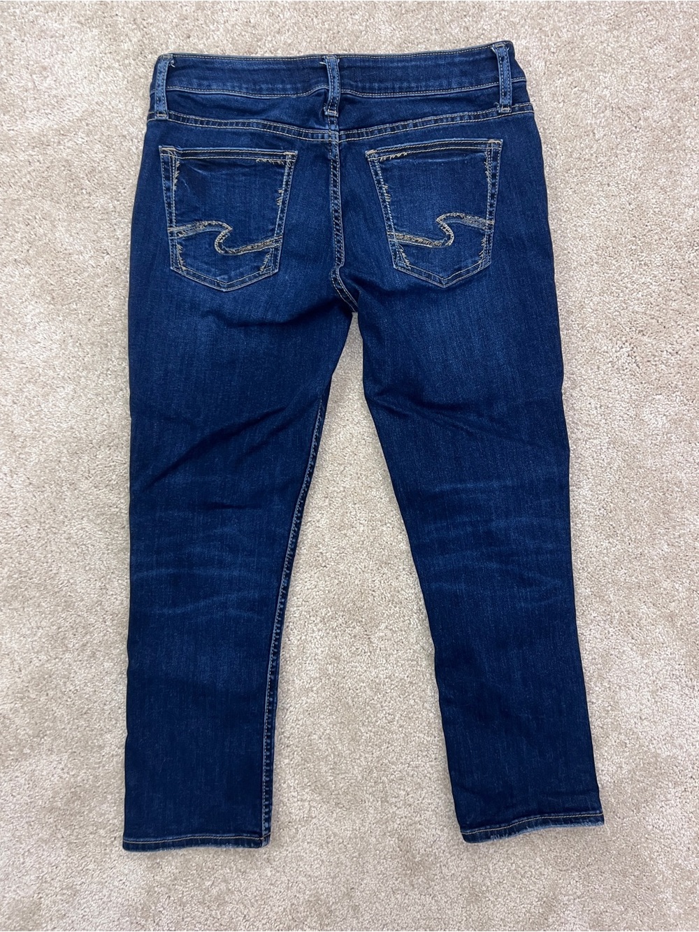 Silver Jeans Suki Capri Sz 29 Dark Wash